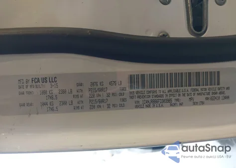 2015 Jeep Patriot Sport z USA, uszkodzony, nr VIN 1C4NJRBB6FD303985